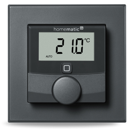 Homematic IP  Nástěnný termostat se senzorem vlhkosti, antracit - HmIP-WTH-A