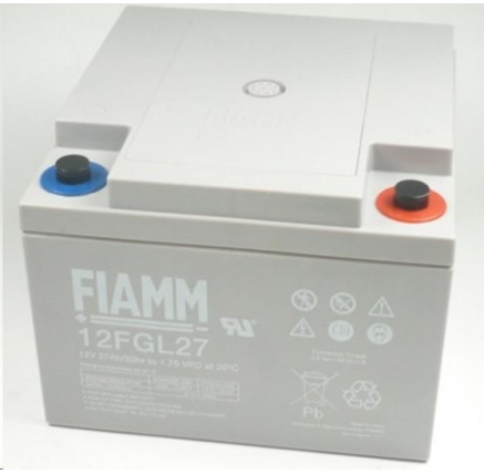 Baterie - Fiamm 12 FGL27 (12V/27Ah - M5), životnost 10let