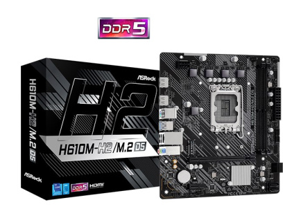 ASRock MB Sc LGA1700 H610M-H2/M.2 D5, Intel H610, 2xDDR5, 2xHDMI, mATX ASRock MB Sc LGA1700 H610M-H2/M.2 D5, Intel H610, 2xDDR5, 2xHDMI, mATX