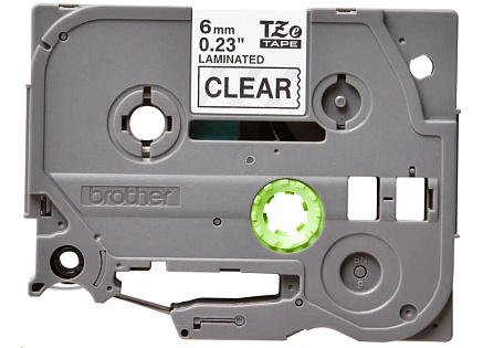 BROTHER TZE111 - kazeta TZ šířky 6mm, laminovaná TZE-111, průsvitná/černé písmo