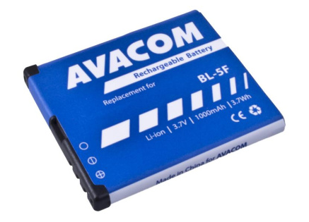 AVACOM baterie do mobilu Nokia N95, E65, Li-Ion 3,6V 1000mAh (náhrada BL-5F) AVACOM baterie do mobilu Nokia N95, E65, Li-Ion 3,6V 1000mAh (náhrada BL-5F)