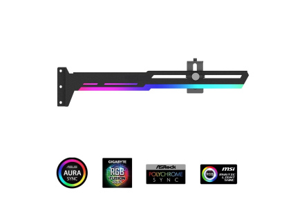 1stCool Podpěra GPU Kovový držák ARGB, černá 1stCool Podpěra GPU Kovový držák ARGB, černá