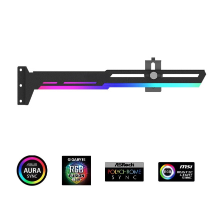1stCool Podpěra GPU Kovový držák ARGB, černá