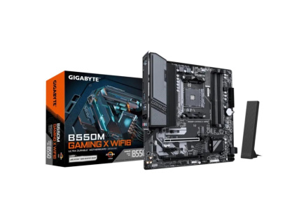GIGABYTE MB Sc AM4 B550M GAMING X WIFI6, AMD B550, 1xHDMI, 1xDP, 4xDDR, mATX