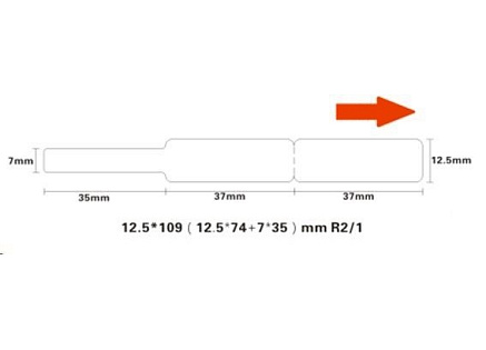 Niimbot štítky na kabely RXL 12,5x109mm 65ks White pro D11 a D110