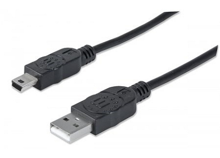 MANHATTAN Kabel USB 2.0 A-mini B propojovací 1,8m