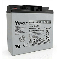 Baterie - YUVOLT Y17-12FR (12V; 17Ah; závit M5; životnost 3-5let)