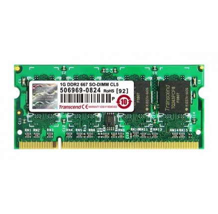TRANSCEND SODIMM DDR2 1GB 667MHz 128Mx8 CL5 JetRam™ TRANSCEND SODIMM DDR2 1GB 667MHz 128Mx8 CL5 JetRam™