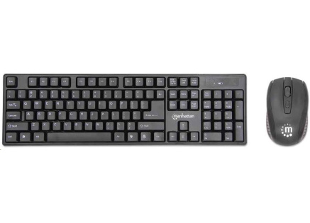 MANHATTAN Wireless Keyboard Mouse Combo, Balkan layout, black