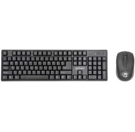 MANHATTAN Wireless Keyboard Mouse Combo, Balkan layout, black