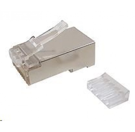 Solarix Konektor RJ45 CAT6 STP 8p8c stíněný skládaný na licnu / 100 ks KRJ45/6SH Solarix Konektor RJ45 CAT6 STP 8p8c stíněný skládaný na licnu / 100 ks KRJ45/6SH