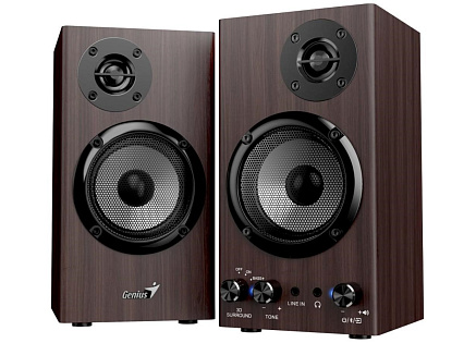 GENIUS Reproduktor SP-HF520BT, BT, 3.5mm jack, 20W, tmavé dřevo