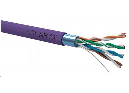 Instalační kabel Solarix FTP, Cat5E, drát, LSOH, cívka 500m SXKD-5E-FTP-LSOH