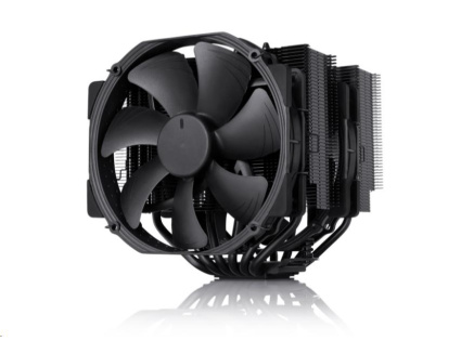 NOCTUA Chladič CPU NH-D15 chromax.black, 2x 140mm, LGA1851, AM5, černá