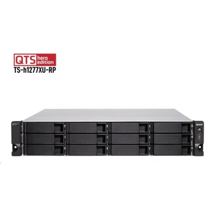 QNAP TS-h1277XU-RP-3700X-128G (8C/Ryzen7 3700X/3,4-4,4GHz/128GBRAM/12xSATA/2xGbE/2x10GbE/2xSFP+/6xUSB3/4xPCIe/RP)