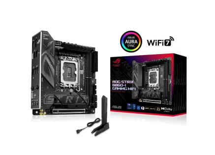 ASUS MB Sc LGA1851 ROG STRIX B860-I GAMING WIFI, Intel B860, 2xDDR5, 1xThunderbolt, 1xDP, 1xHDMI, WiFi, Mini-ITX