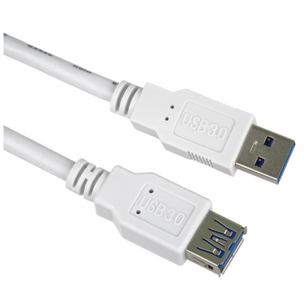 PremiumCord Prodlužovací kabel USB 3.0 Super-speed 5Gbps A-A, MF, 9pin, 3m, bílá