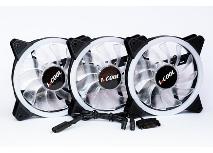 1stCOOL Fan KIT AURA EVO 1 ARGB, 3x Dual Ring ventilátor + ARGB Nano řadič 1stCOOL Fan KIT AURA EVO 1 ARGB, 3x Dual Ring ventilátor + ARGB Nano řadič