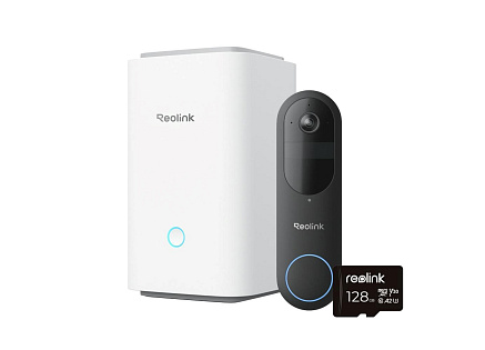 REOLINK bezpečnostní video zvonek D340B + Hub 1 + 128GB microSD