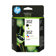 HP 302 Ink Cartridge Combo 2-Pack (X4D37AE) (190 / 165 pages)