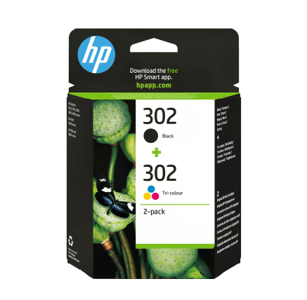 HP 302 Ink Cartridge Combo 2-Pack (X4D37AE) (190 / 165 pages)