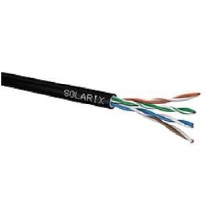 Instalační kabel Solarix venkovní gelový UTP, Cat5E, drát, PE, box 305m SXKD-5E-UTP-PEG