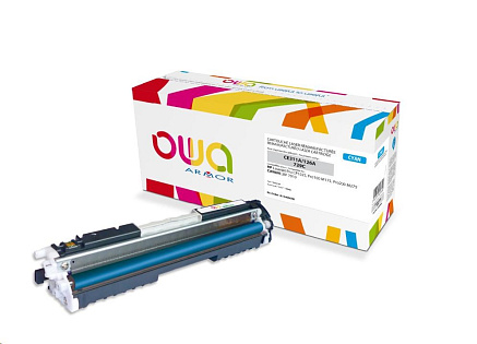 OWA Armor toner pro HP Laserjet Pro CP1025, Pro100 M175, Pro200 M275, 1000 Stran, CE311A, modrá/cyan OWA Armor toner pro HP Laserjet Pro CP1025, Pro100 M175, Pro200 M275, 1000 Stran, CE311A, modrá/cyan