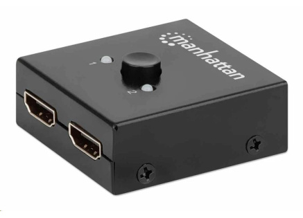 Manhattan HDMI rozdělovač, 4K Bi-Directional 2-Port HDMI Splitter/Switch, 4K@30Hz, černá Manhattan HDMI rozdělovač, 4K Bi-Directional 2-Port HDMI Splitter/Switch, 4K@30Hz, černá