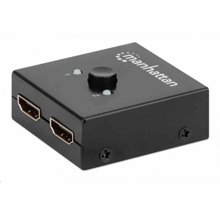 Manhattan HDMI rozdělovač, 4K Bi-Directional 2-Port HDMI Splitter/Switch, 4K@30Hz, černá