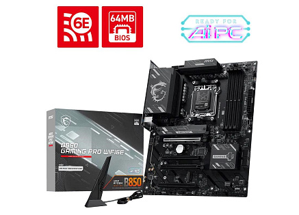 MSI MB Sc AM5 B850 GAMING PRO WIFI6E, AMD B850, 4xDDR5, WiFi, 1xHDMI, 1xDP MSI MB Sc AM5 B850 GAMING PRO WIFI6E, AMD B850, 4xDDR5, WiFi, 1xHDMI, 1xDP