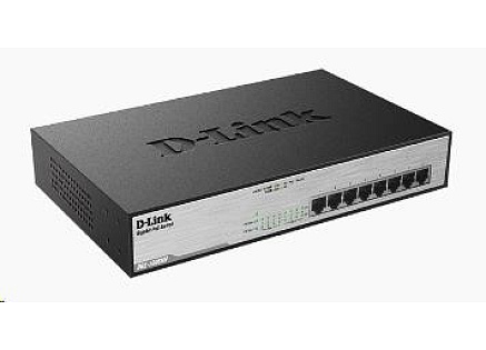 D-Link DGS-1008MP 8-port Gigabit PoE switch, 8x gigabit PoE RJ45, PoE budget 140W