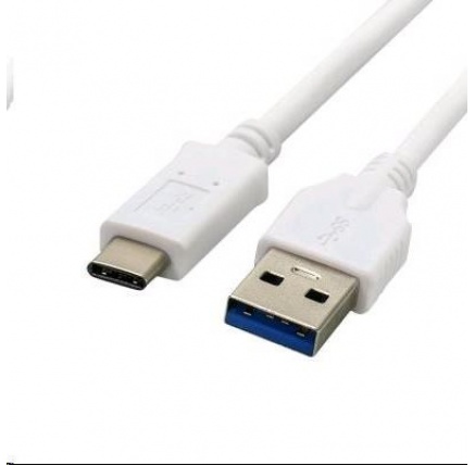 C-TECH kabel USB 3.0 AM na USB-C kabel (AM/CM), 2m, bílý