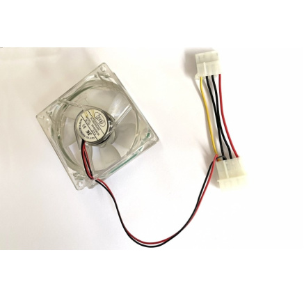 EUROCASE ventilátor 80mm, 12V/0,14A, prosvětlený RGB (molex)