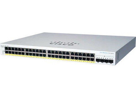 Cisco switch CBS220-48FP-4X (48xGbE,4xSFP+,48xPoE+,740W)