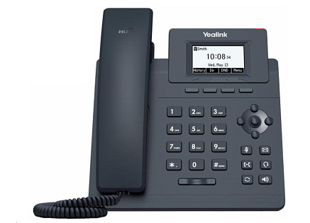 Yealink SIP-T30P IP telefon, 2,3" 132x64 grafický, 2x RJ45 10/100, PoE, 1x SIP, s adaptérem