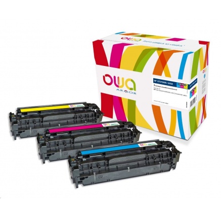 OWA Armor toner pro HP Color Laserjet Pro300 M351, M375, Pro400 M451, M475, 3x2600 stran, CF370AM, C+M+Y