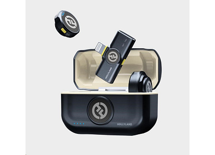 Hollyland Lark M2 Lightning - Wireless Lavalier Microphone with Lightning Plug (Duo,Shine Charcoal) Hollyland Lark M2 Lightning - Wireless Lavalier Microphone with Lightning Plug (Duo,Shine Charcoal)