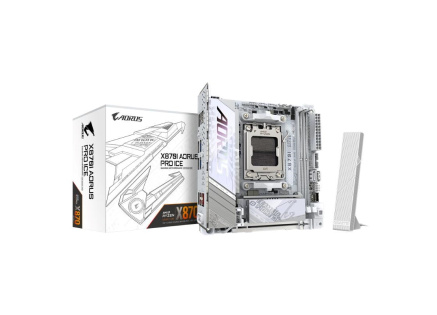 GIGABYTE MB Sc AM5 X870I AORUS PRO ICE, AMD X870, 2xDDR5, 1xHDMI, 1xUSB4, WiFi, Mini-ITX