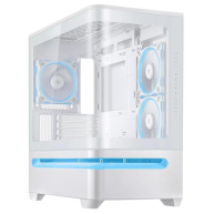 ASUS Case AP202 PRIME CASE, mATX, Průhledná bočnice, 3x 120mm ARGB Fan, bílá