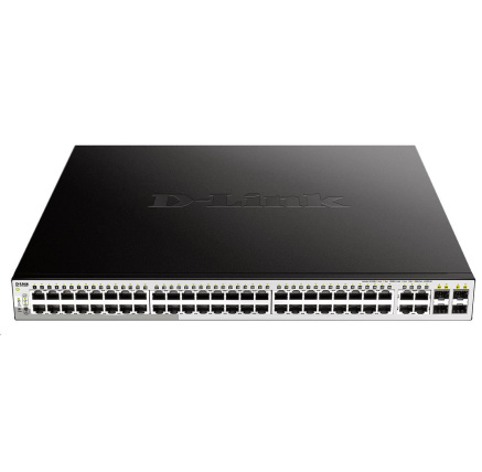 D-Link DGS-1210-52MP 52-Port Gigabit Smart+ PoE Switch, 48x GbE PoE+, 4x RJ45/SFP, PoE 370W D-Link DGS-1210-52MP 52-Port Gigabit Smart+ PoE Switch, 48x GbE PoE+, 4x RJ45/SFP, PoE 370W