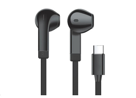 WG - Sluchátka s konektorem Type-C, Vortex Vibe, drátové, black WG - Sluchátka s konektorem Type-C, Vortex Vibe, drátové, black