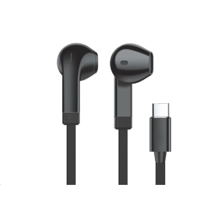 WG - Sluchátka s konektorem Type-C, Vortex Vibe, drátové, black