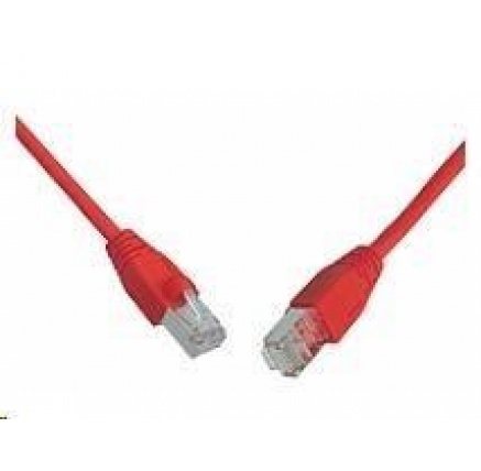 Solarix Patch kabel CAT5E SFTP PVC 10m červený snag-proof C5E-315RD-10MB