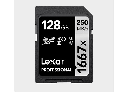Lexar SDXC Pro 1667X UHS-II U3 R250/W120 (V60) 128G Lexar SDXC Pro 1667X UHS-II U3 R250/W120 (V60) 128G