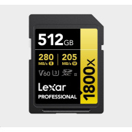 Lexar SDXC Pro 1800x U3 UHS-II R280/W210 (V60) 512GB