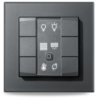 Homematic IP  Nástěnný dálkový ovladač - 6 tlačítek, antracit - HmIP-WRC6-A