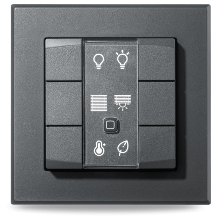 Homematic IP  Nástěnný dálkový ovladač - 6 tlačítek, antracit - HmIP-WRC6-A