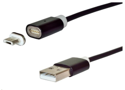 Virtuos datový kabel micro USB, magnetický, nabíjecí, 1,8 m