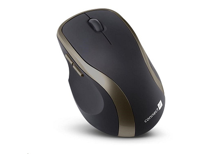 CONNECT IT Bezdrátová laserová myš WM2200 (+ 2x AAA baterie zdarma), černá