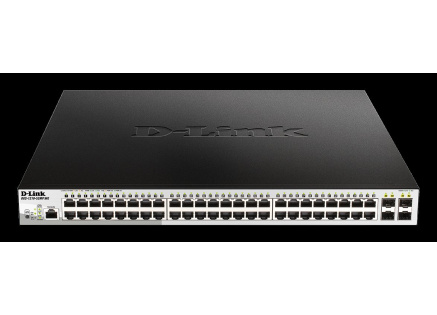 D-Link DGS-1210-52MP/ME/E 48-Port 10/100/1000BASE-T PoE + 4-Port 1 Gbps SFP Ports Metro Ethernet